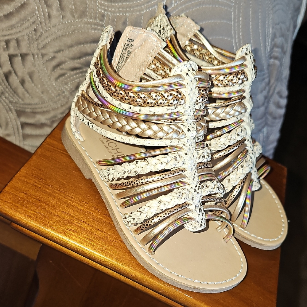 Rachel Zoe Multicolor and Cream Strappy Sandals